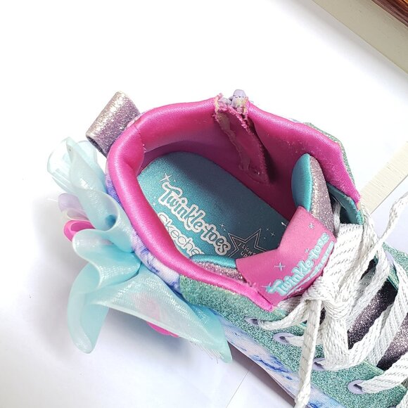 Twinkle Toes Bow Brights Light Up Hi Tops Sneaker - Picture 12 of 14